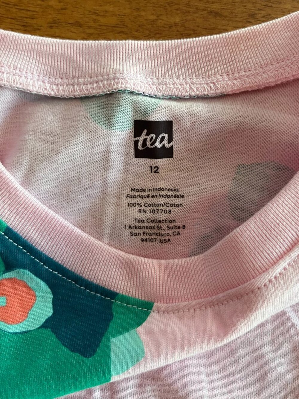 Tea Collection pink and green floral dress 12 NWT - Picture 4 of 8